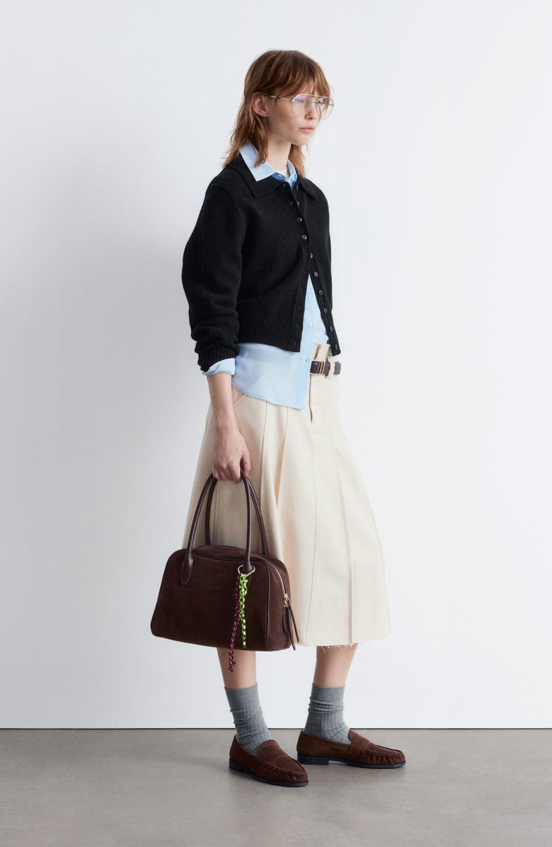 & Other Stories Collared Cardigan, Alternate, color, Black Dark