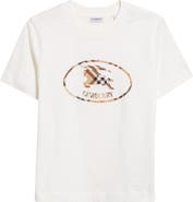 Burberry Frankie Embroidered EKD Stamp Cotton T-Shirt