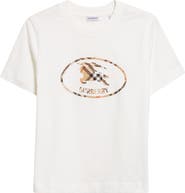 Burberry Frankie Embroidered EKD Stamp Cotton T-Shirt