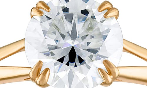 Fuzion Creations Moissanite Solitaire Ring In Yellow