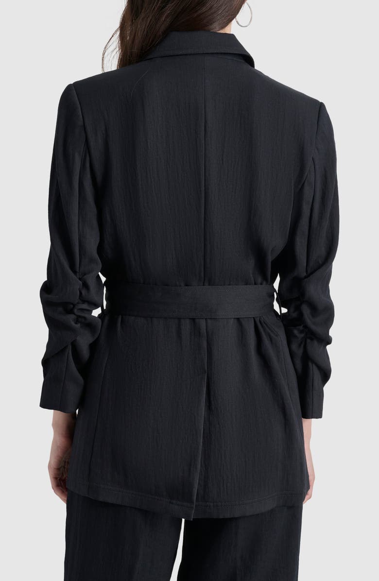 DKNY Weathered Twill Belted Jacket, Alternate, color, 