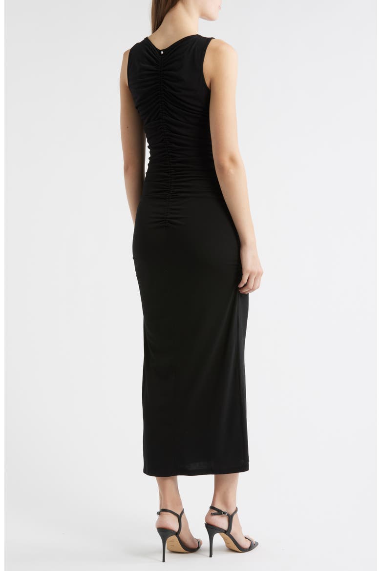 Emberla Ruched Stretch Jersey Dress, Alternate, color, BLK