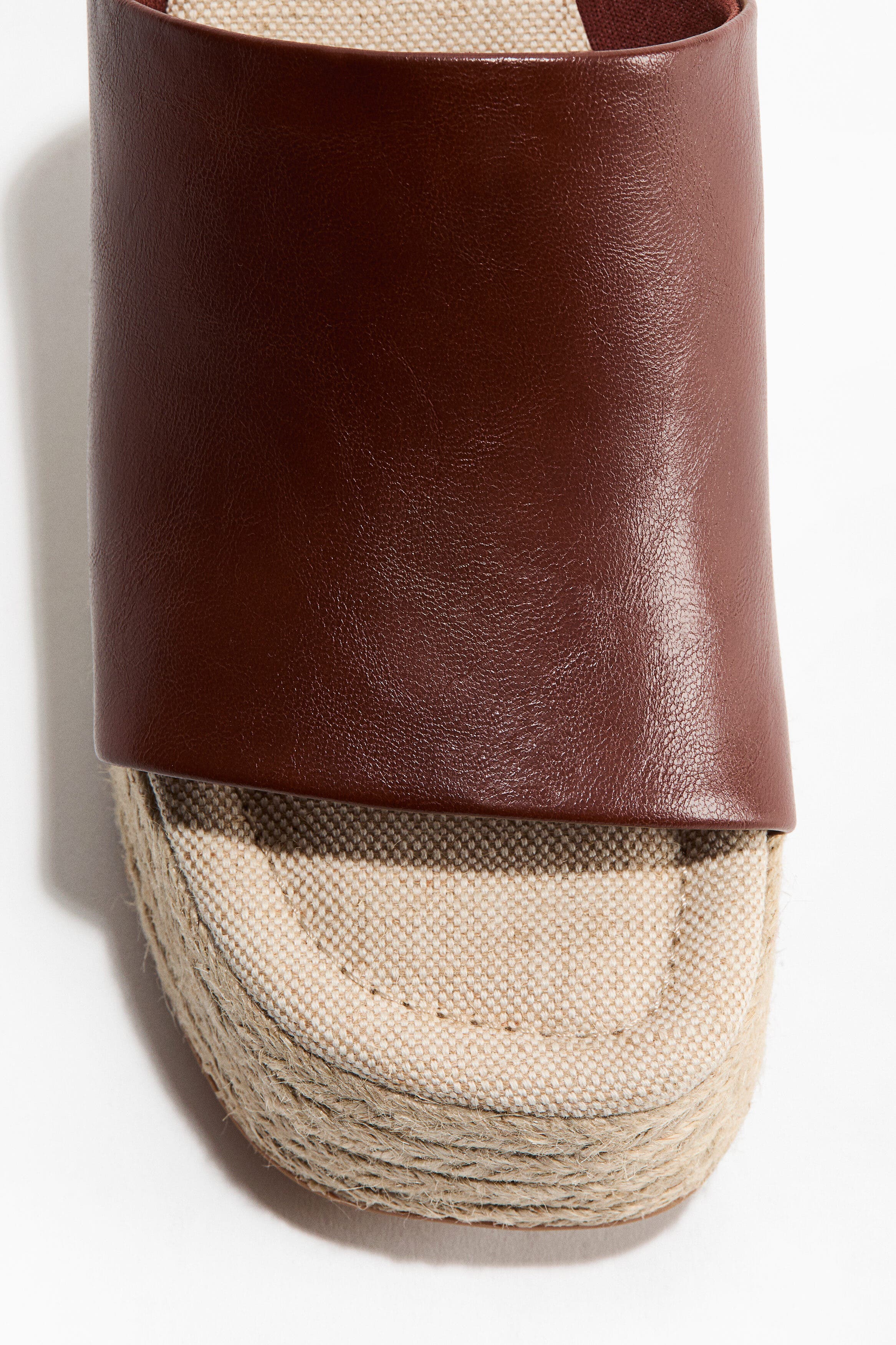 H&M Heeled Espadrilles, Alternate, color, Dark Brown