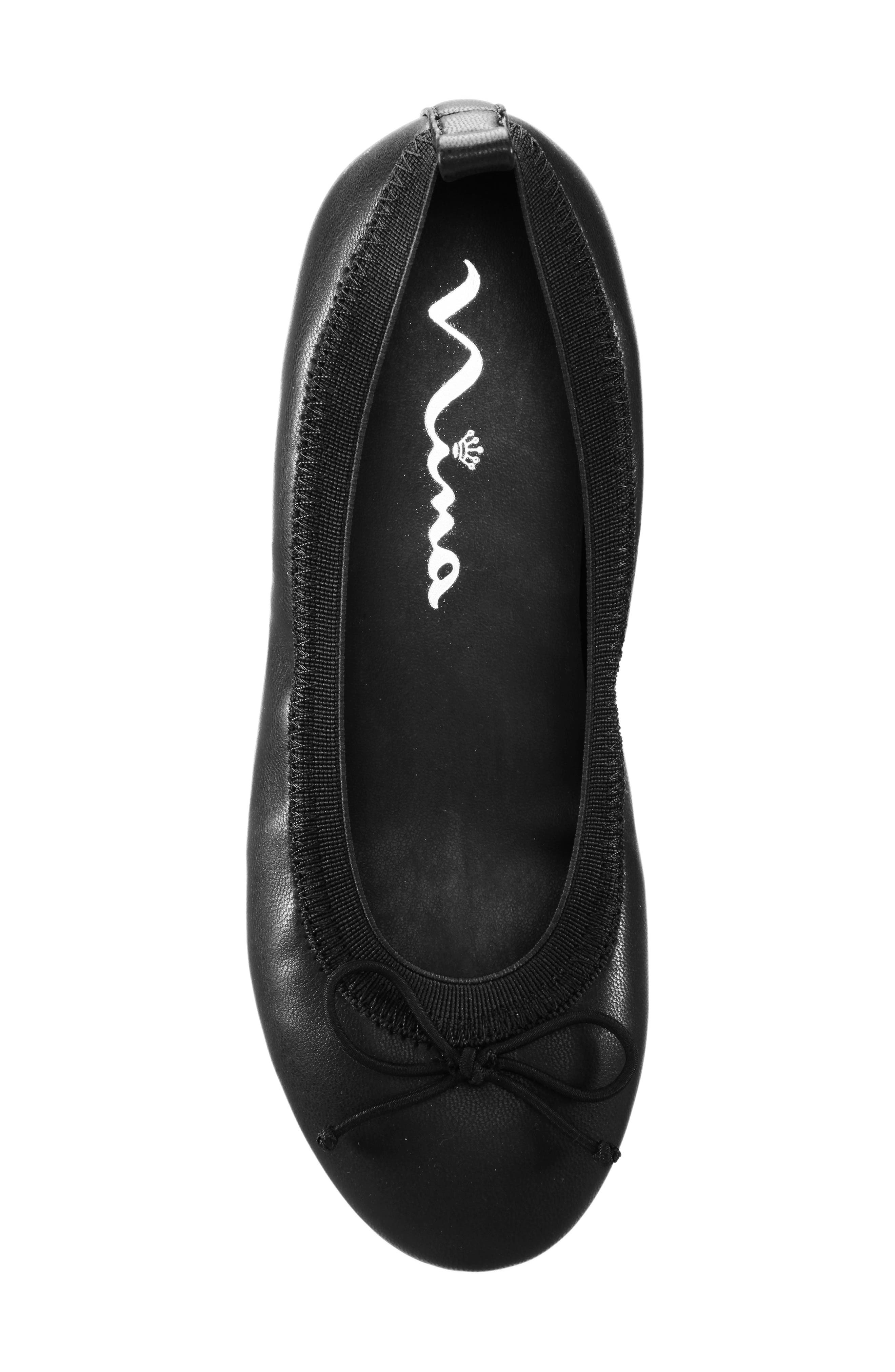 Nina Esther Ballet Flat, Alternate, color, Black Smooth