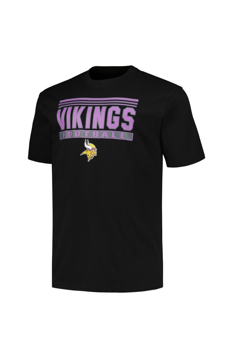 FANATICS Men's Fanatics Branded Black Minnesota Vikings Big & Tall Pop T-Shirt, Alternate, color, 