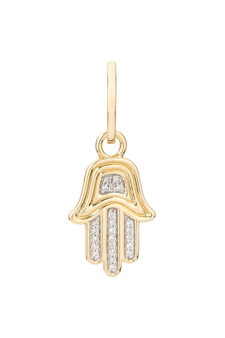 Groovy Hamsa Charm, Main, color, 14K YELLOW GOLD