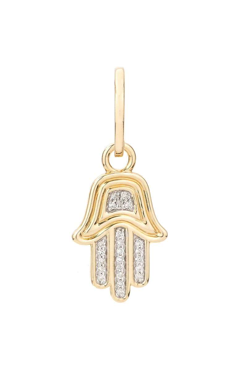 Adina Reyter Groovy Hamsa Charm, Main, color, 14K Yellow Gold