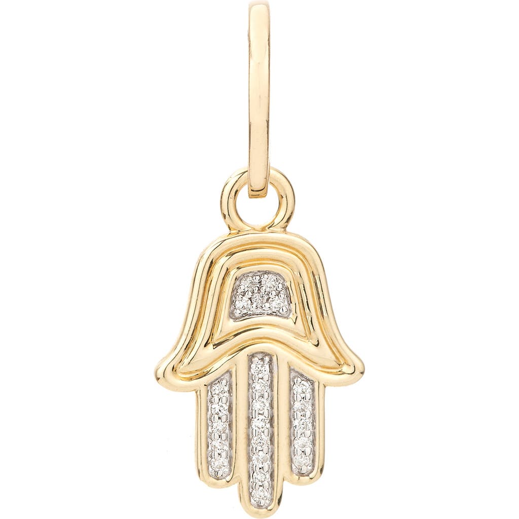 Adina Reyter Groovy Hamsa Charm In Gold