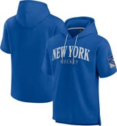 FANATICS Men's Fanatics Blue New York Rangers Elements Ready Short Sleeve Pullover Hoodie