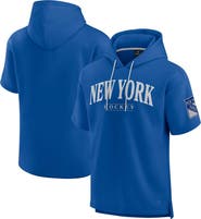 FANATICS Men's Fanatics Blue New York Rangers Elements Ready Short Sleeve Pullover Hoodie