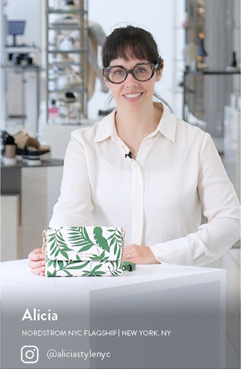 carlyle print leather wallet on a chain, sales video thumbnail