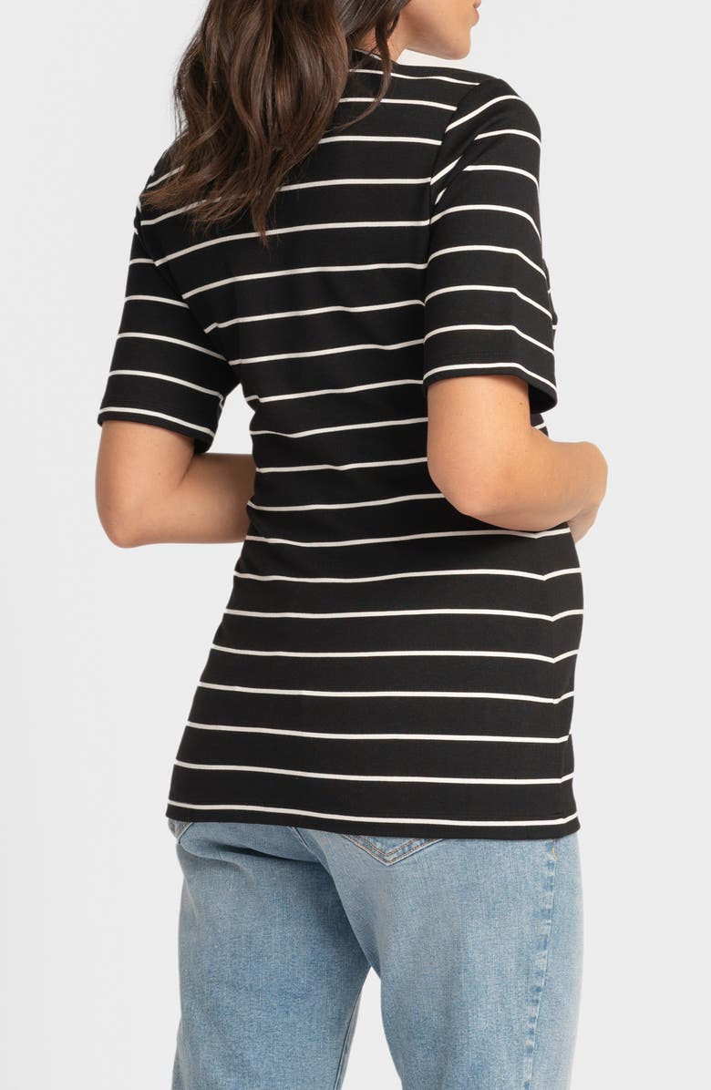 Seraphine Stripe Square Neck Maternity/Nursing T-Shirt, Alternate, color, 