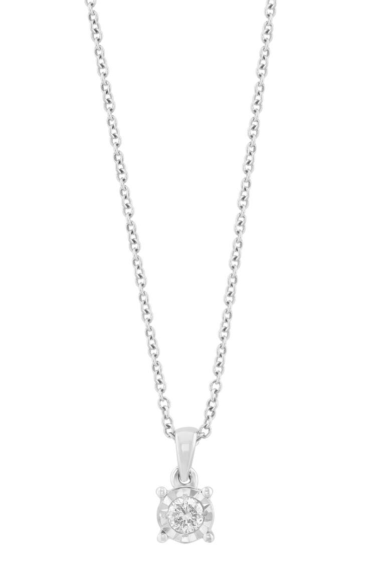Diamond Pendant Necklace, Main, color, WHITE