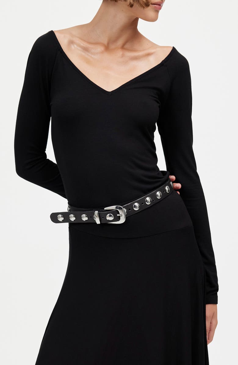 Madewell V-Neck Long Sleeve Jersey Top, Main, color, 