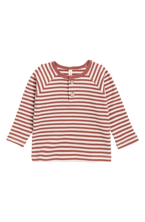 Kids' Stretch Organic Cotton Henley Knit Top