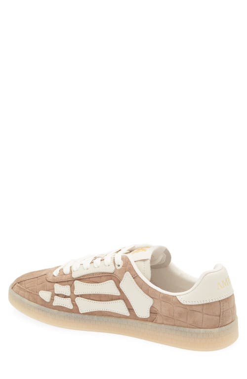 Amiri Suede Pacific Bones Low-top Sneakers In Brown