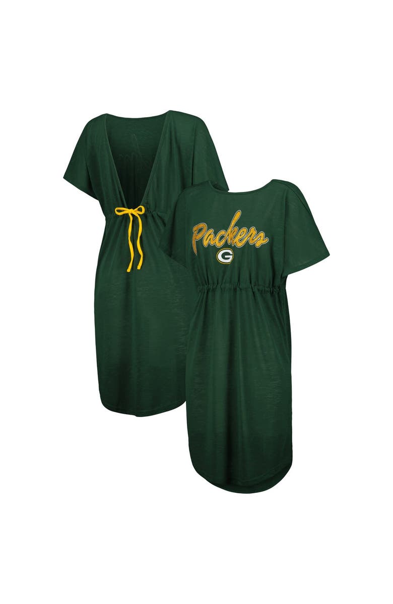 G-III 4HER BY CARL BANKS Women's G-III 4Her by Carl Banks Green Green Bay Packers Versus Swim Cover-Up, Main, color, Green