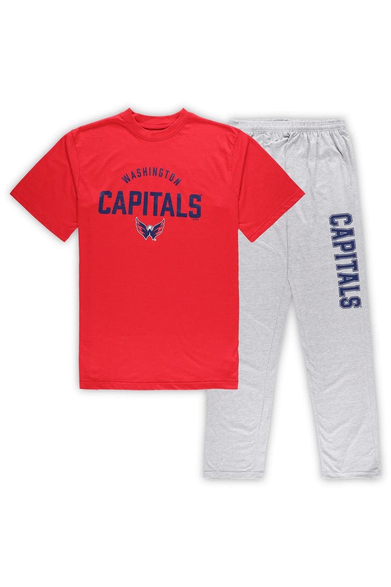 Men's Washington Capitals Red/Heather Gray Big & Tall T-Shirt & Pants Lounge Set, Main, color, Red