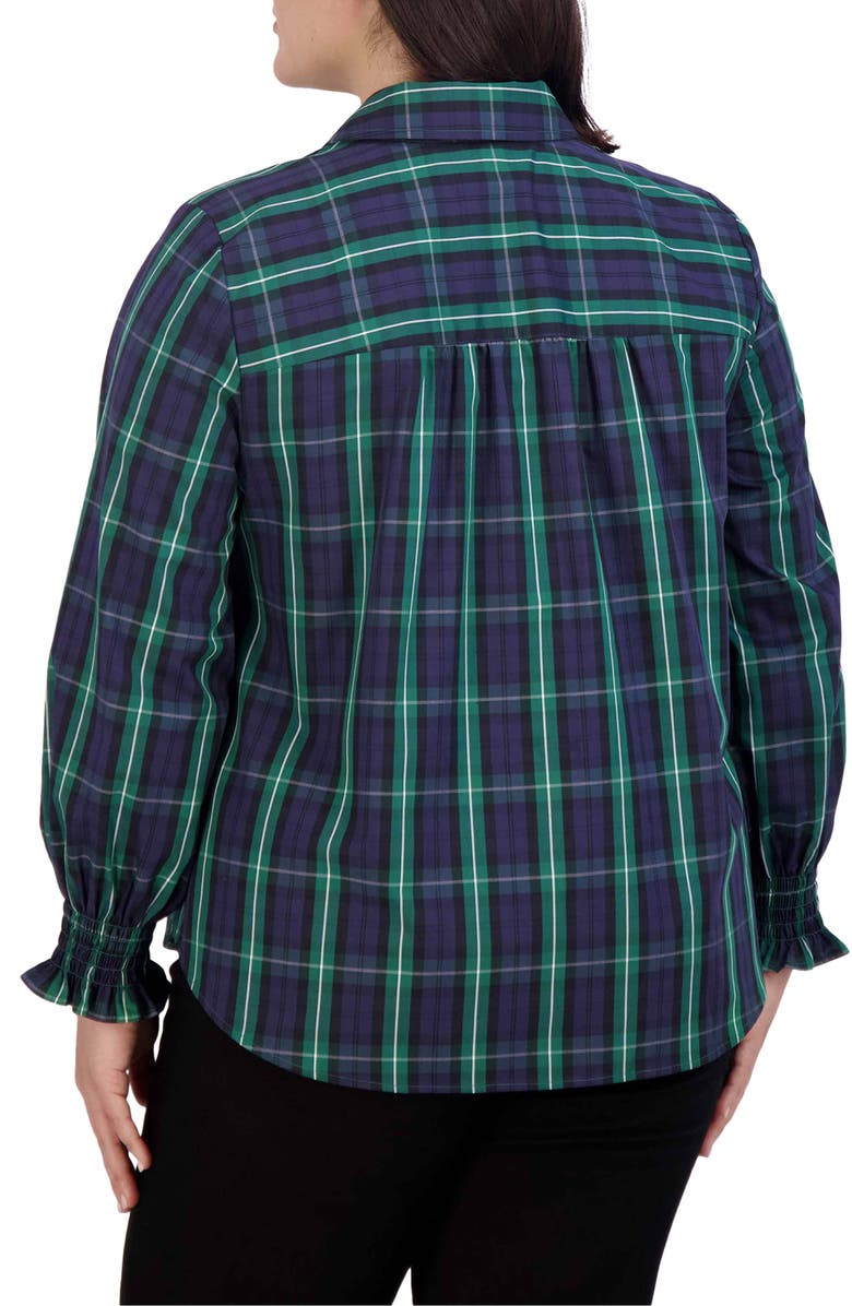 Foxcroft Olivia Plaid Button-Up Shirt, Alternate, color, Black Watch Pla