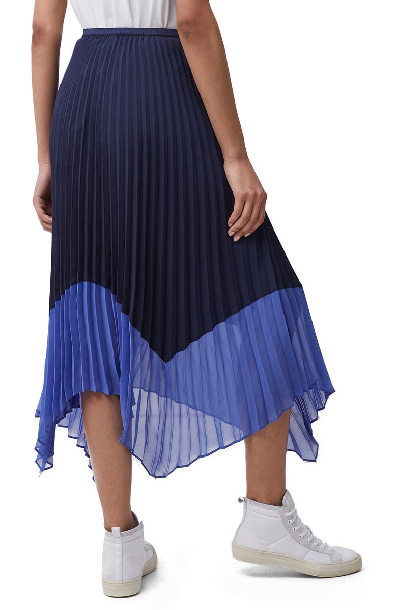 French Connection Ali Pleated Midi Skirt, Alternate, color, 