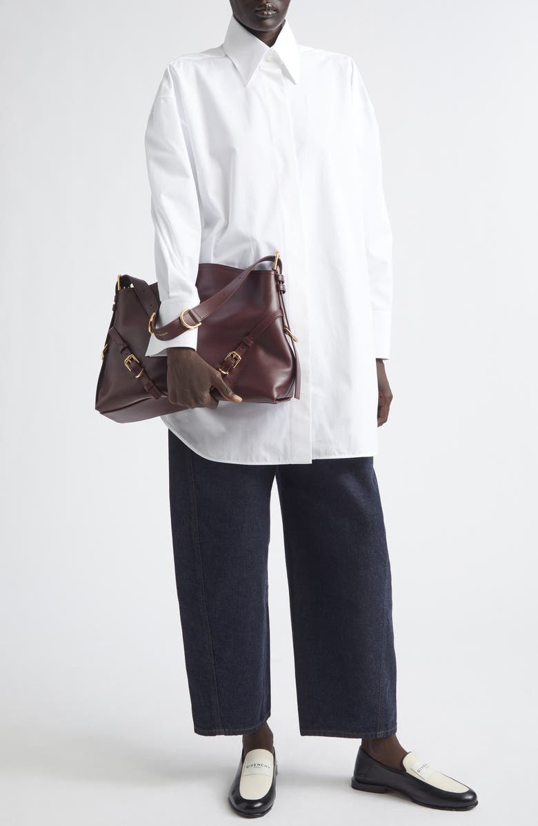 Givenchy Coccon Denim Trousers, Alternate, color, Dark Blue