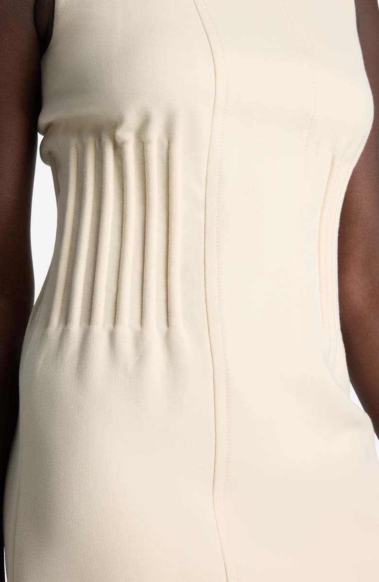 ST. JOHN Corset Waist Sleeveless Stretch Crepe Shift Dress, Alternate, color, 