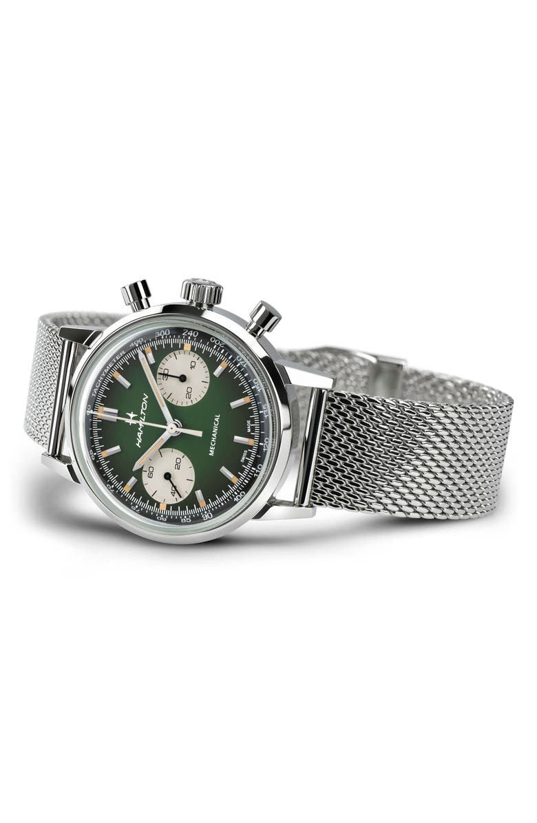 Hamilton American Classic Bracelet Watch, Alternate, color, Green