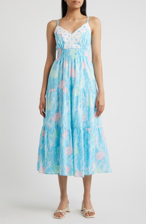 Zanna Shell Print Midi Sundress