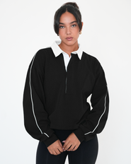 Rebody Active Rugby Piping Relaxed Polo Top