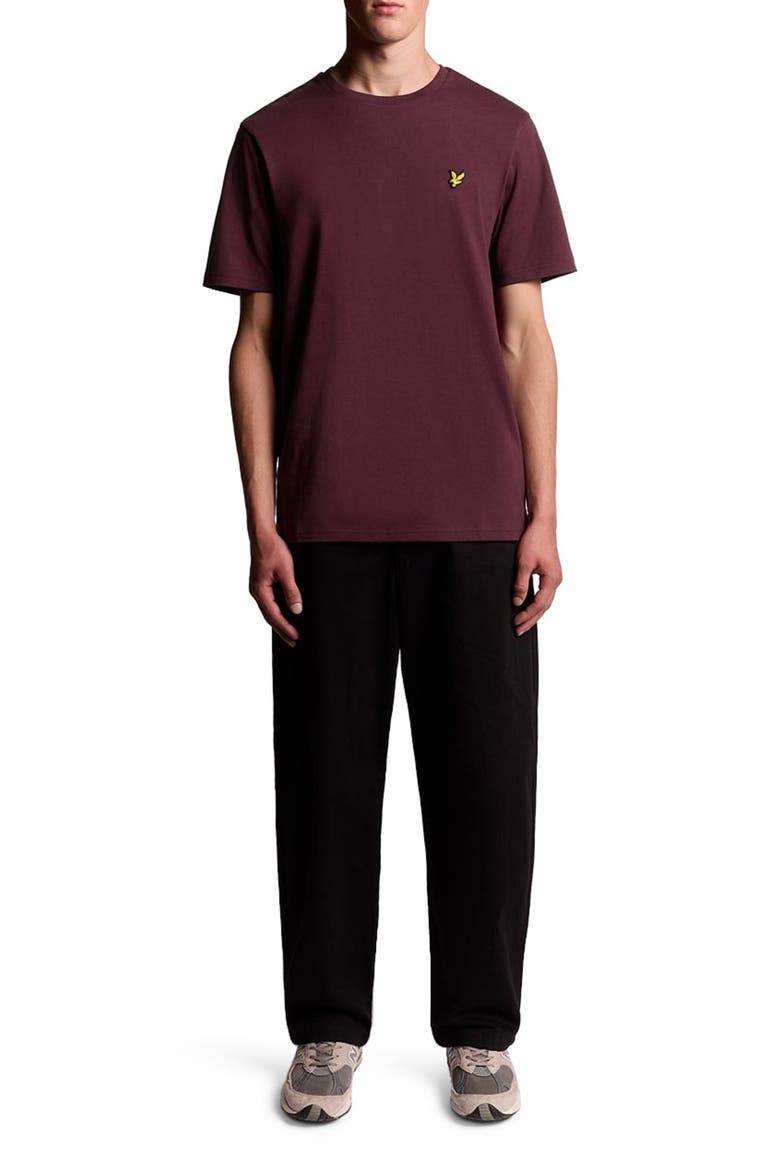 Crew Neck Short Sleeve T-Shirt, Alternate, color, Burgundy