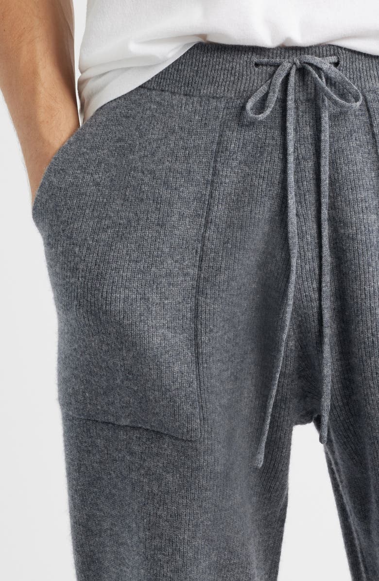 KROST Wide Leg Knit Wool Drawstring Pants, Alternate, color, Gunmetal