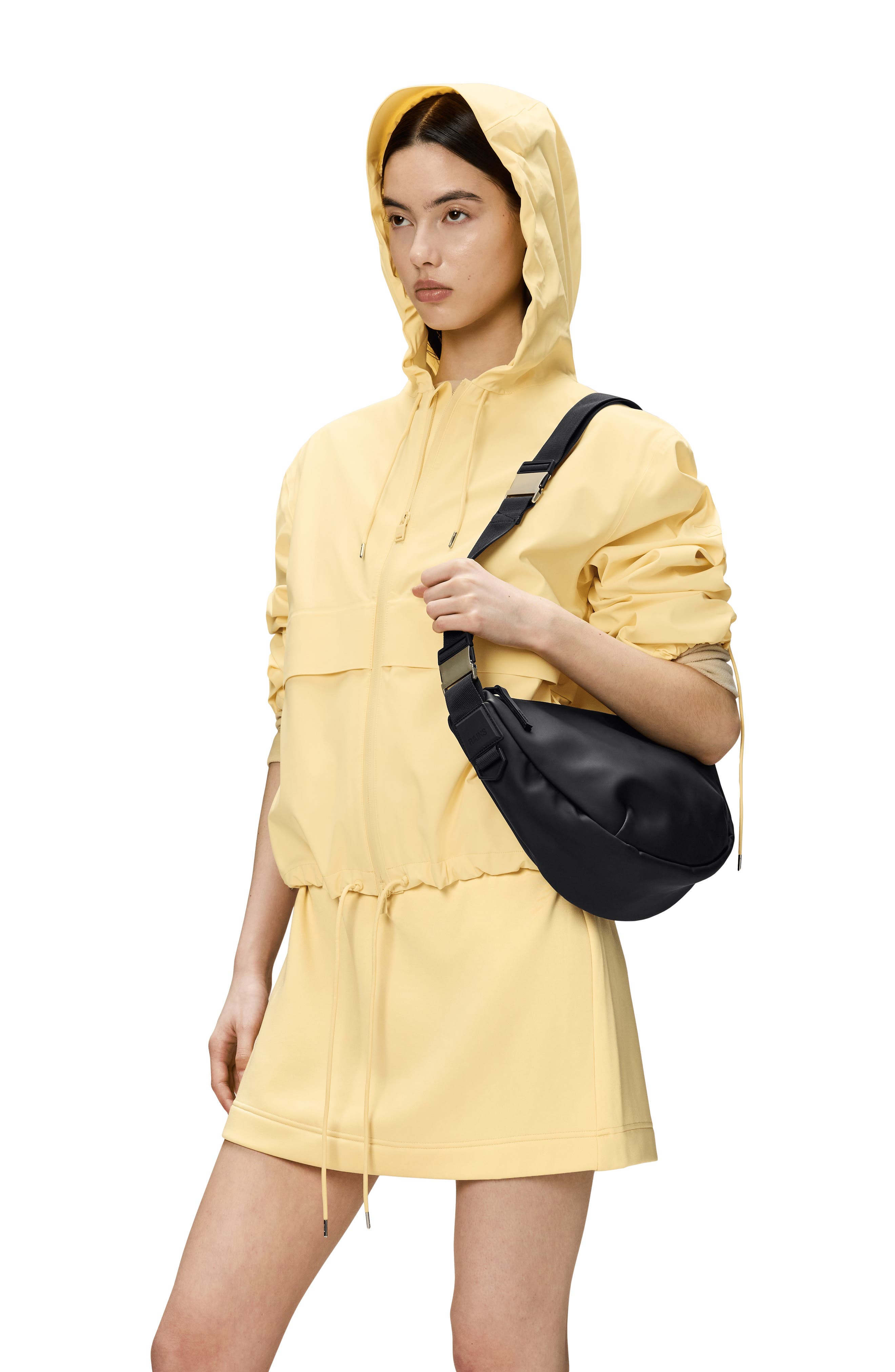 Rains Valera Waterproof Shoulder Bag, Alternate, color, Black