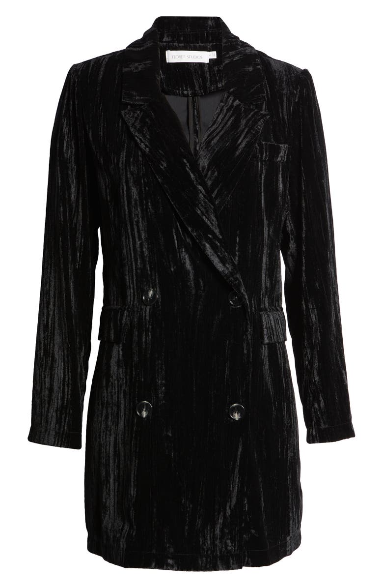 FLORET STUDIOS Long Sleeve Crushed Velvet Blazer Dress, Alternate, color, 
