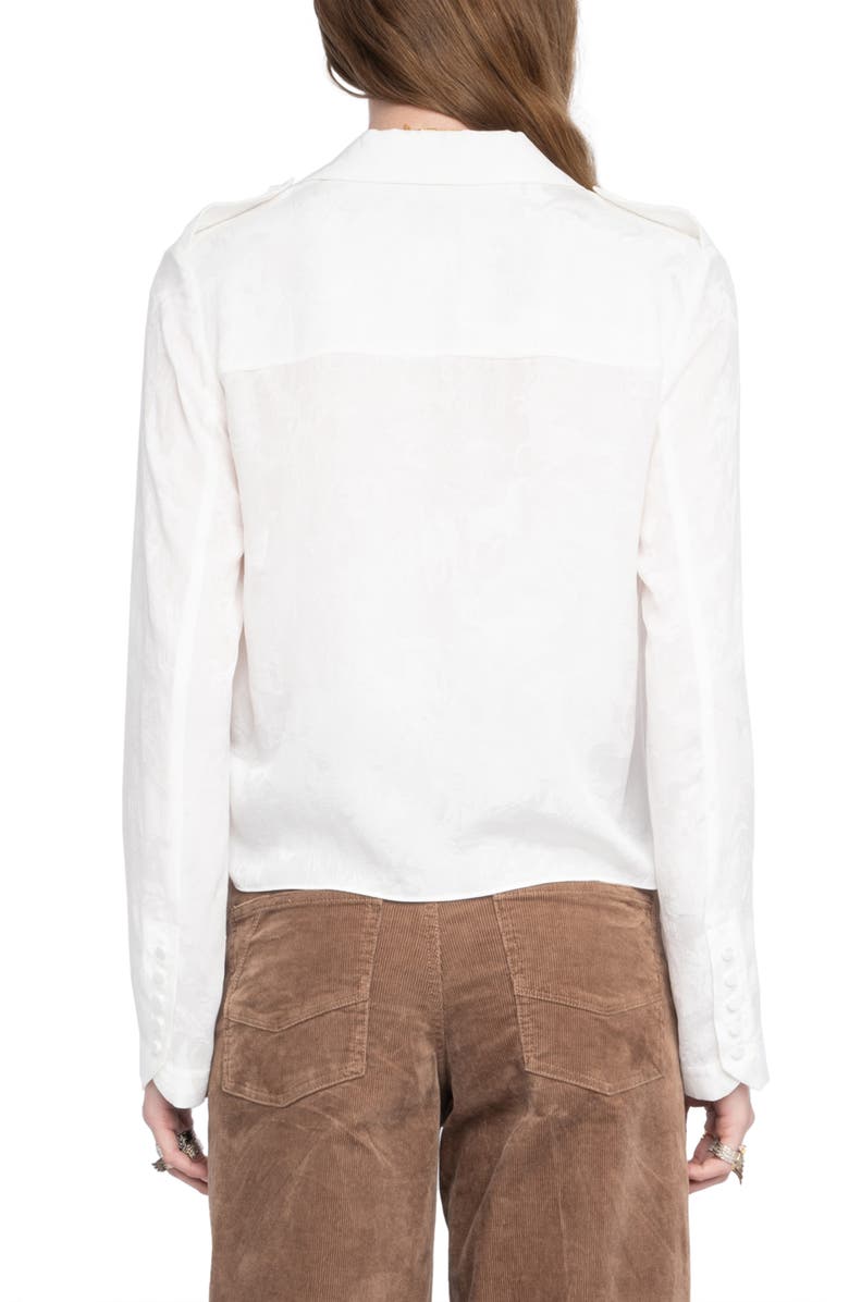 Zadig & Voltaire Tussi Jac Silk Shirt, Alternate, color, Judo