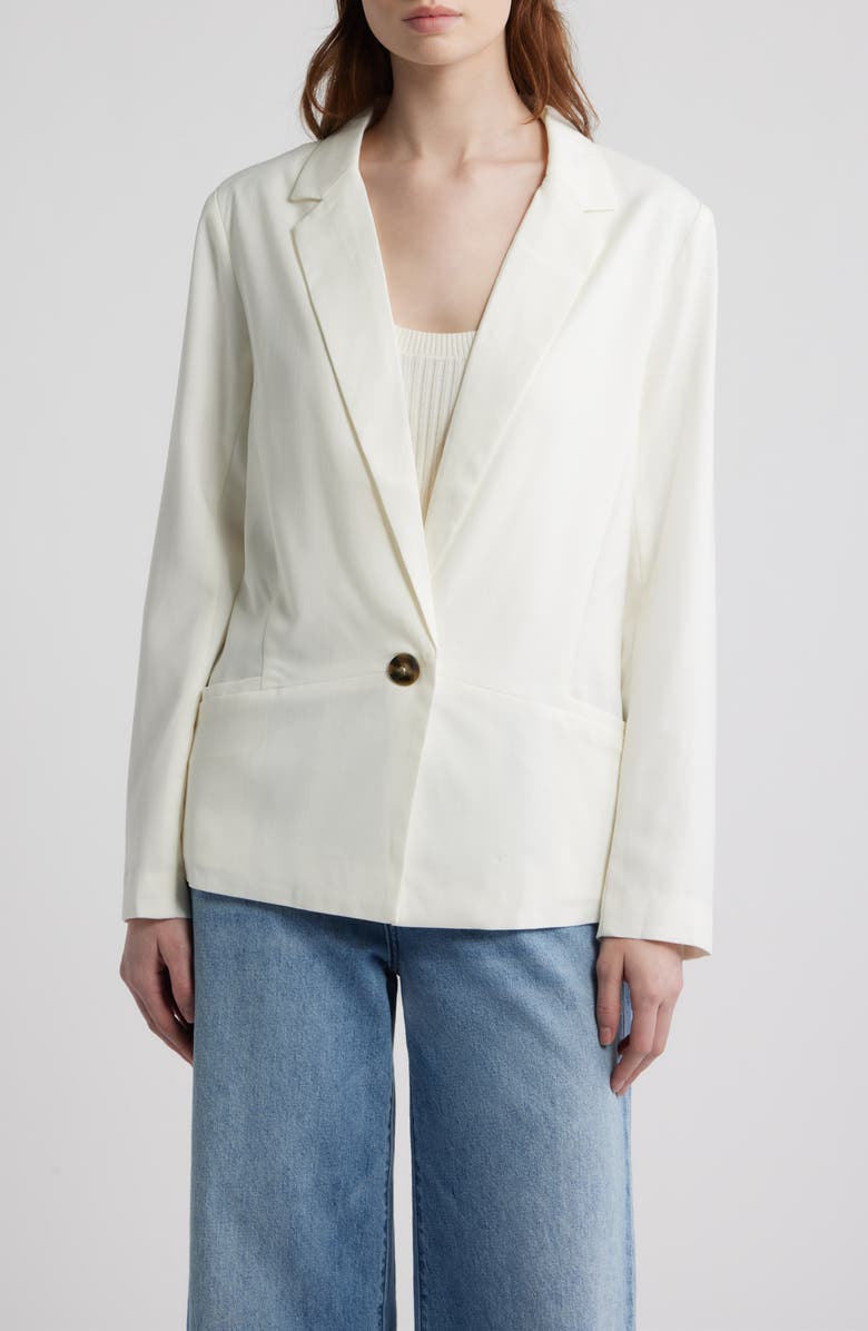 dRA Catherine One-Button Blazer, Alternate, color, White