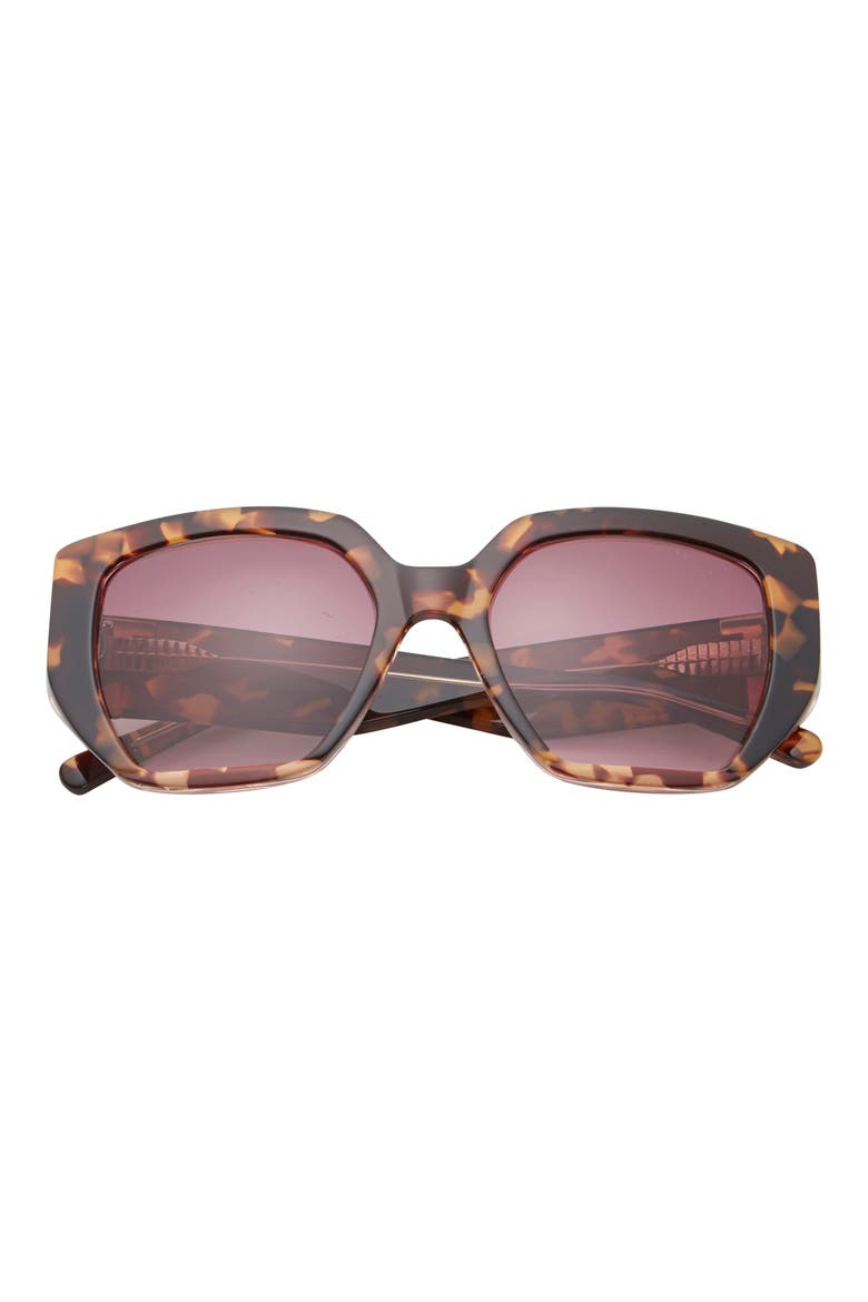 54mm Gradient Square Sunglasses, Main, color, TORTOISE