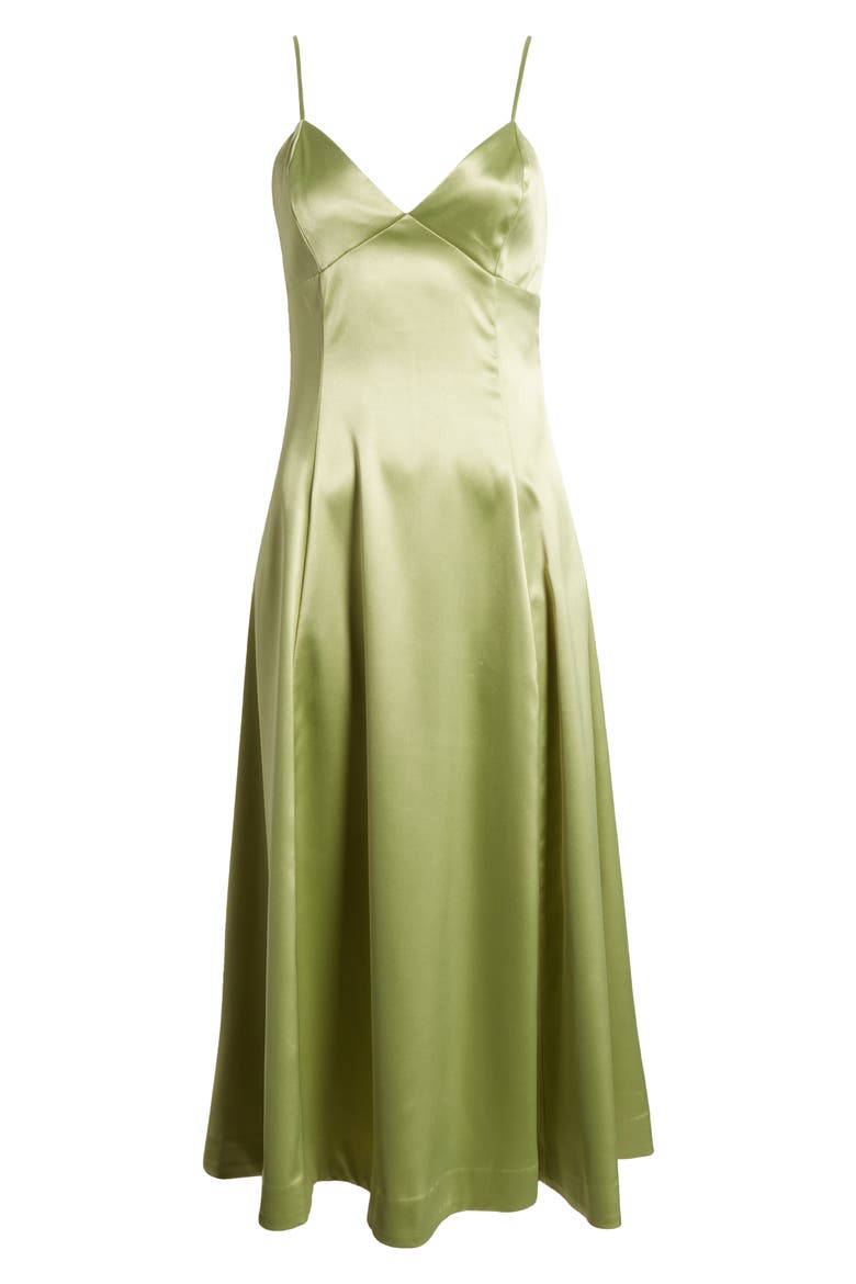 The Elodie Satin Dress, Alternate, color, PISTACHIO