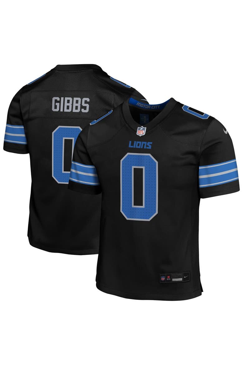 Youth Nike Jahmyr Gibbs Black Detroit Lions Alternate Game Jersey