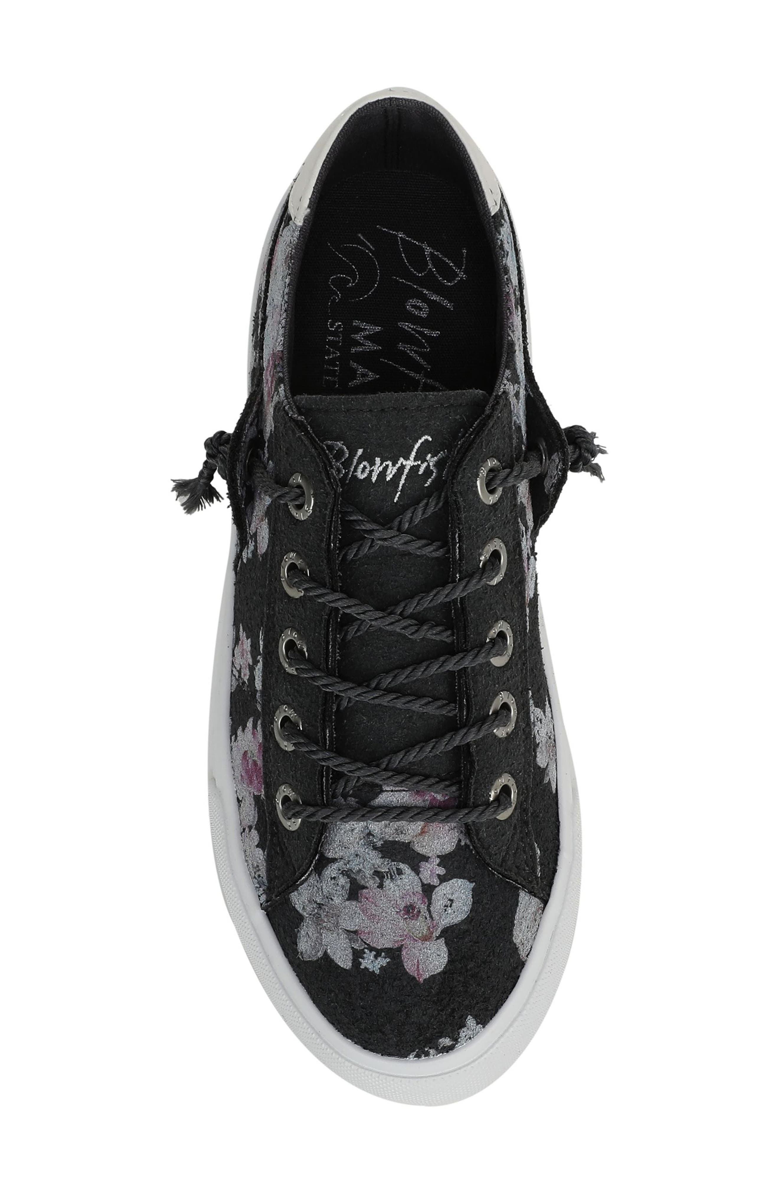 Blowfish Malibu Martina Low Top Sneaker, Alternate, color, Charcoal Grey Floral Print