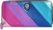 Kurt Geiger London Rainbow Shop Eagle Stripe Leather Zip Around Wallet