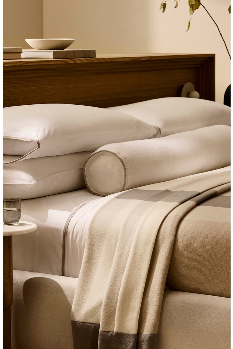 Signature Trielle Sheet Set, Alternate, color, WHITE/ PEWTER/ OAK
