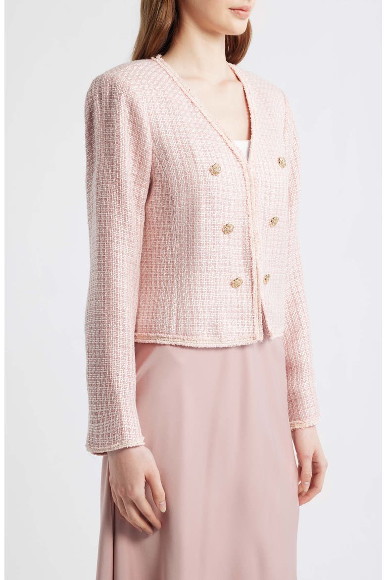 Bouclé Jacket, Alternate, color, SLIPPER PINK