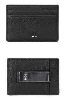Ray Faux Leather Money Clip Card Case