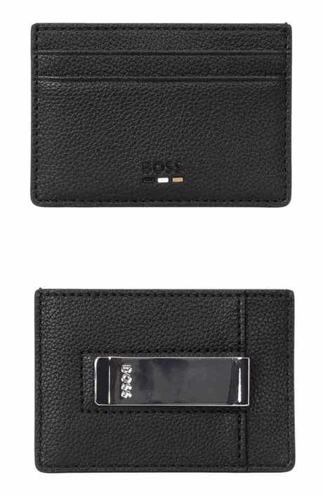Ray Faux Leather Money Clip Card Case