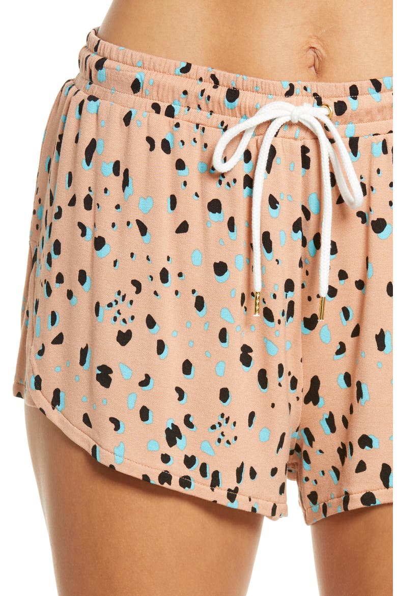 Play It Cool Short Pajamas, Alternate, color, STONE LEOPARD