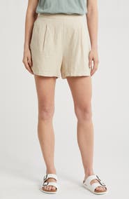 Madewell Solid Linen Blend Shorts
