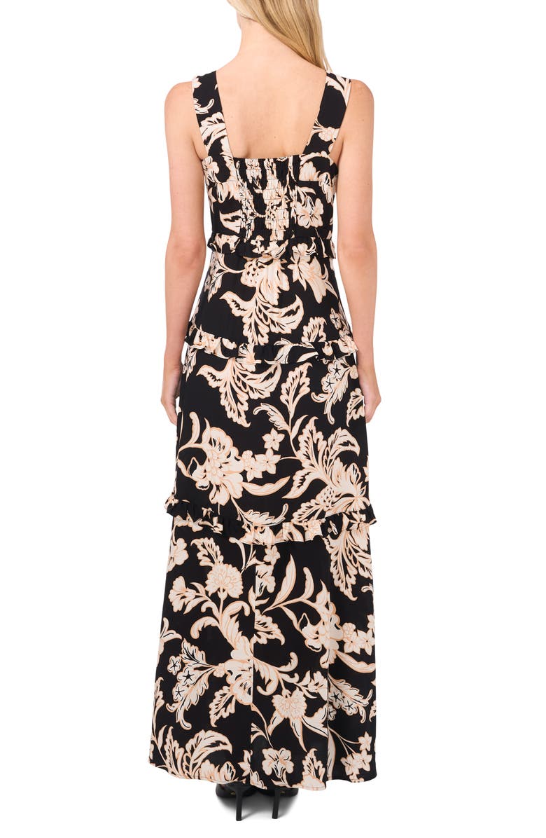 CeCe Floral Print Ruffle Maxi Dress, Alternate, color,