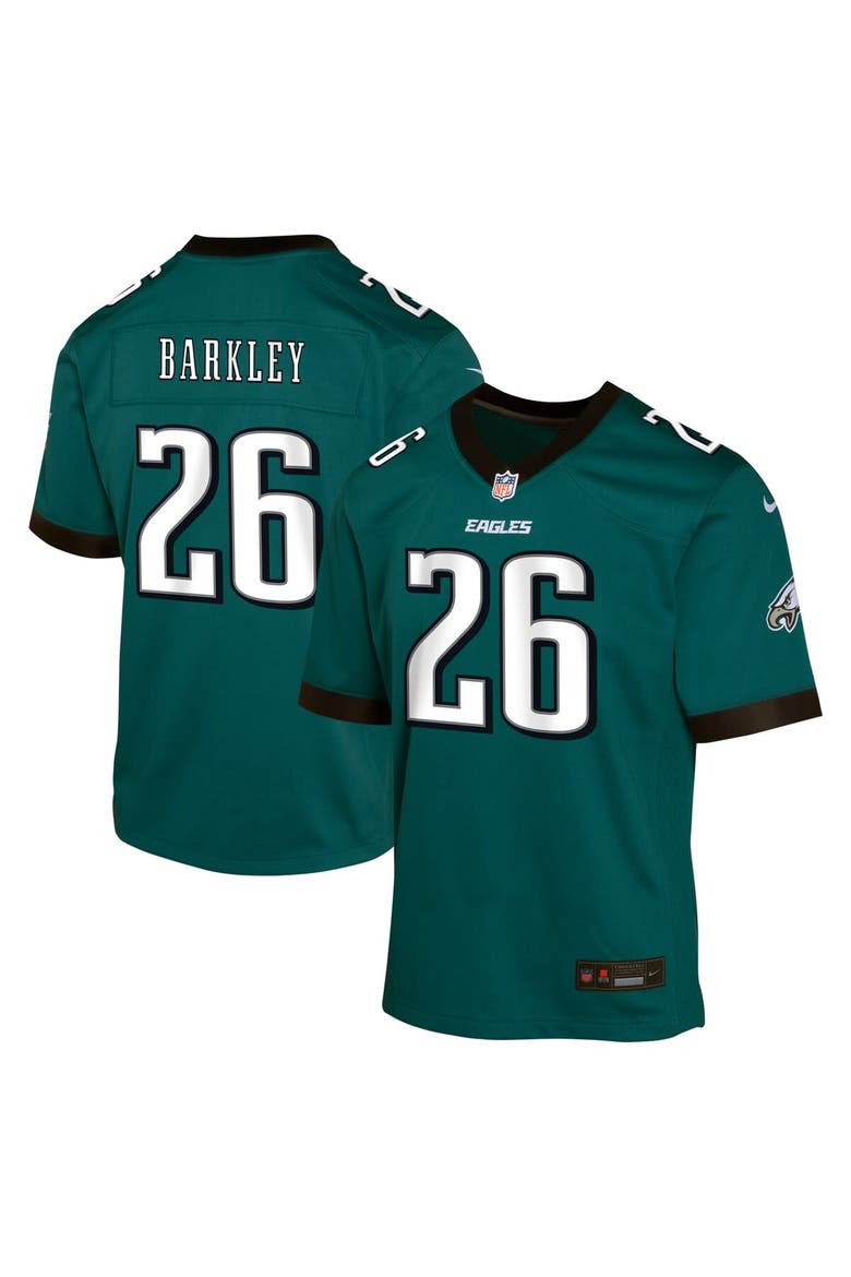 Youth Nike Saquon Barkley Midnight Green Philadelphia Eagles Team Player Game Jersey, Alternate, color, Green