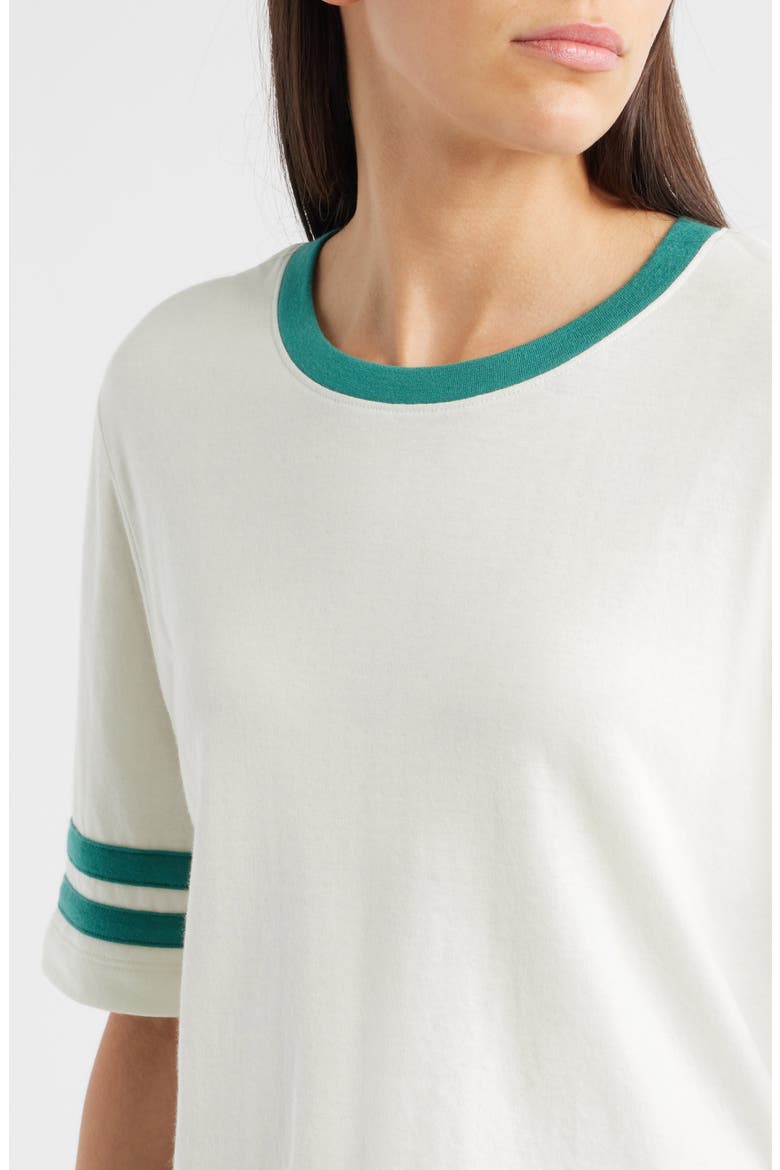 Cloud Varsity Cotton & Modal T-Shirt, Alternate, color, EGRET