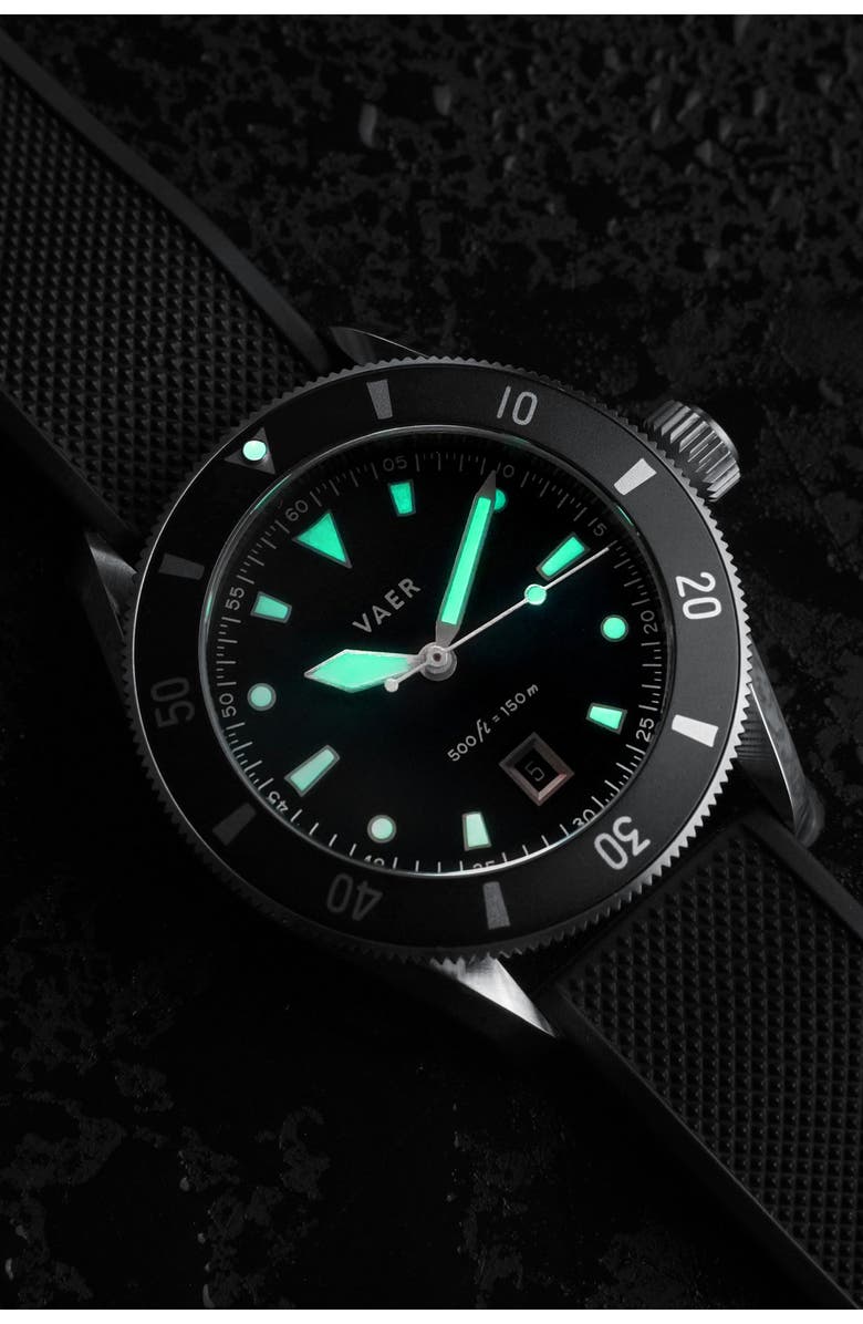 VAER DS2 Meridian Navy Watch, 39mm, Alternate, color, Black